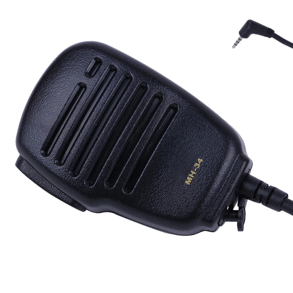 Untuk Yaesu VX-3R FT-60R FT1DR FT2DR MH-34B4B Speaker Mikrofon Putar Klip & 3.5 Mm Audio Earphone Jack Bahu PTT MIC