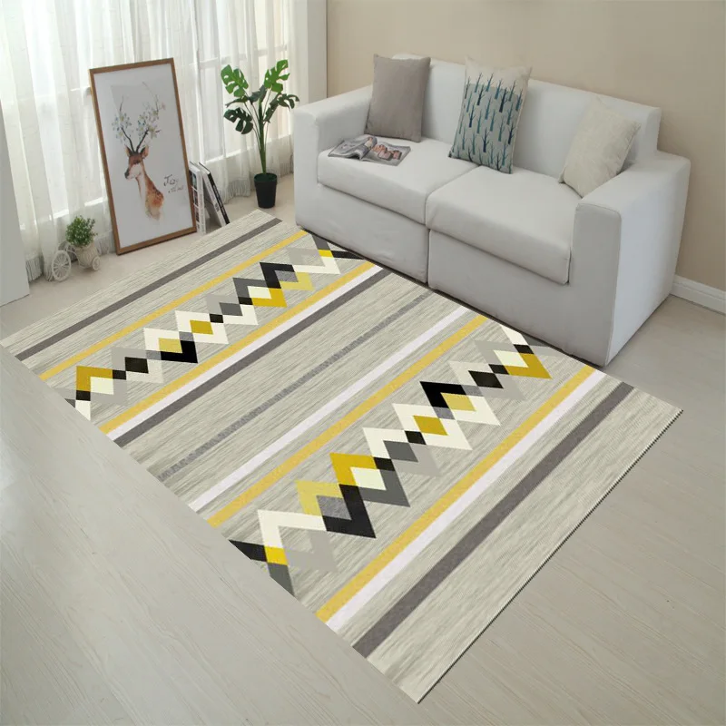 

European Simple Carpet Living Room Tea Table Geometric patterns Nordic Household Bedroom Office Carpet Customizable Blanket CL12