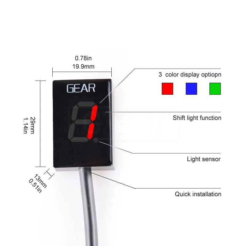 For Honda CB600F Hornet CB650F CB1000R CB1100 CB1300 S/F LCD Electronics 1-6 Level Gear Indicator Moto Speed Digital Meter