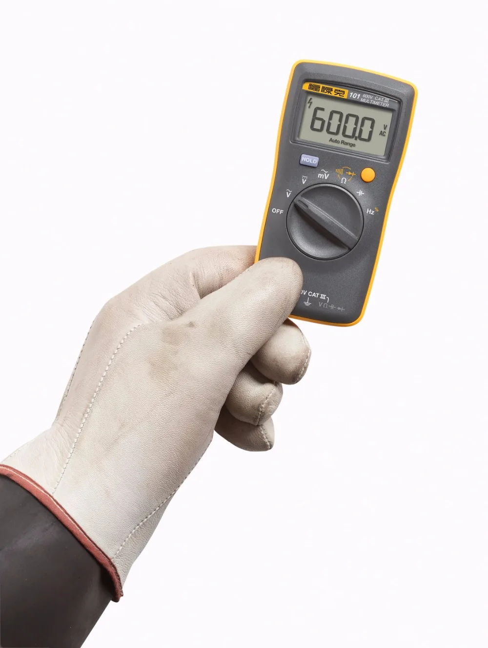 Fluke 101 Basic Palm-sized Mini Pocket auto range Digital Multimeter for AC/DC Voltage Resistance Capacitance