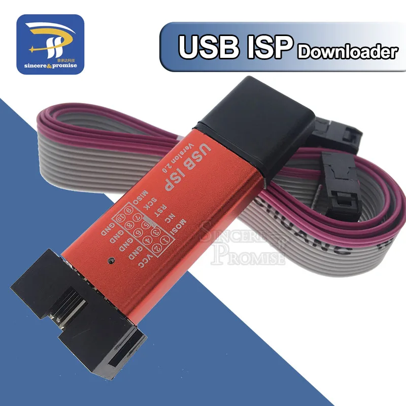 USBASP USBISP ISP Programmer Downloader for Arduino 51 ATMEL AVR Support 64 Bit Win7 & 32Bit Win98 WinMe Win2000 WinXP Win Vista