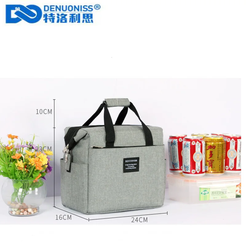 DENUONISS New 2023 Oxford Insulation Bag For Men Takeaway Shoulder Wine Cooler Bag Large Capacity Thermo Bag