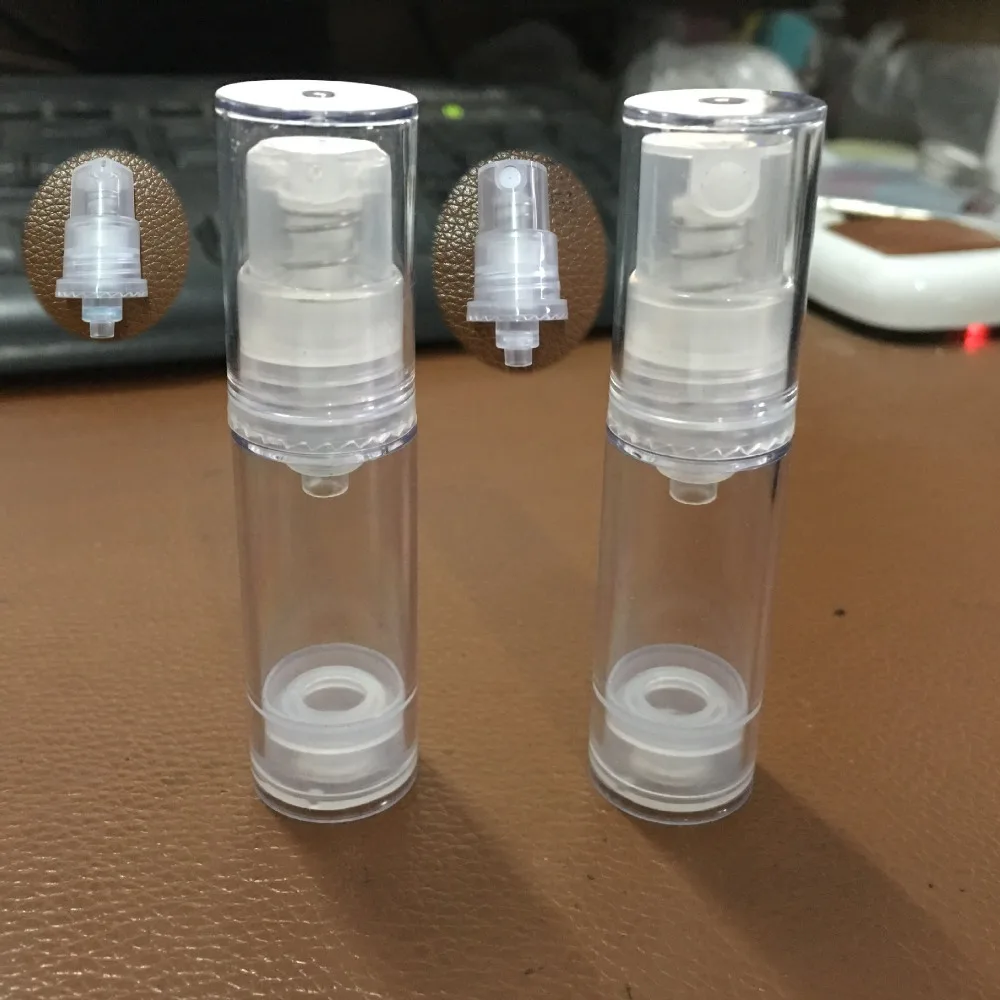 500pcs 5ml Empty Airless Pump Plastic Bottles Vacuum Pressure Emulsion Bottle With Lotion Pump On The Travelling lin3467