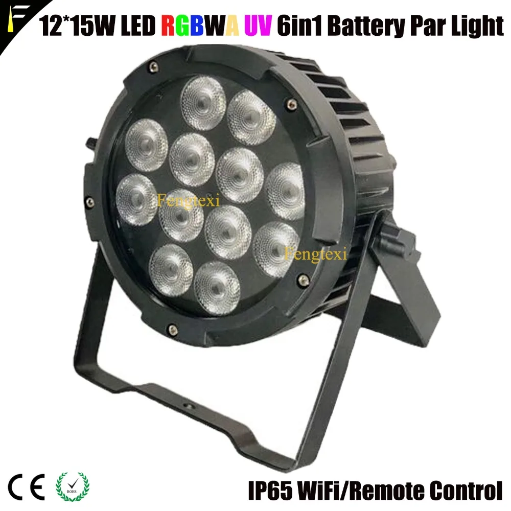 Stage Slim 9x15w/12x15w 5in1 RGBWA LED Flat Battery Par Can Light IP65 Outdoor Waterproof Pars Back Ground Light with Wifi Mode