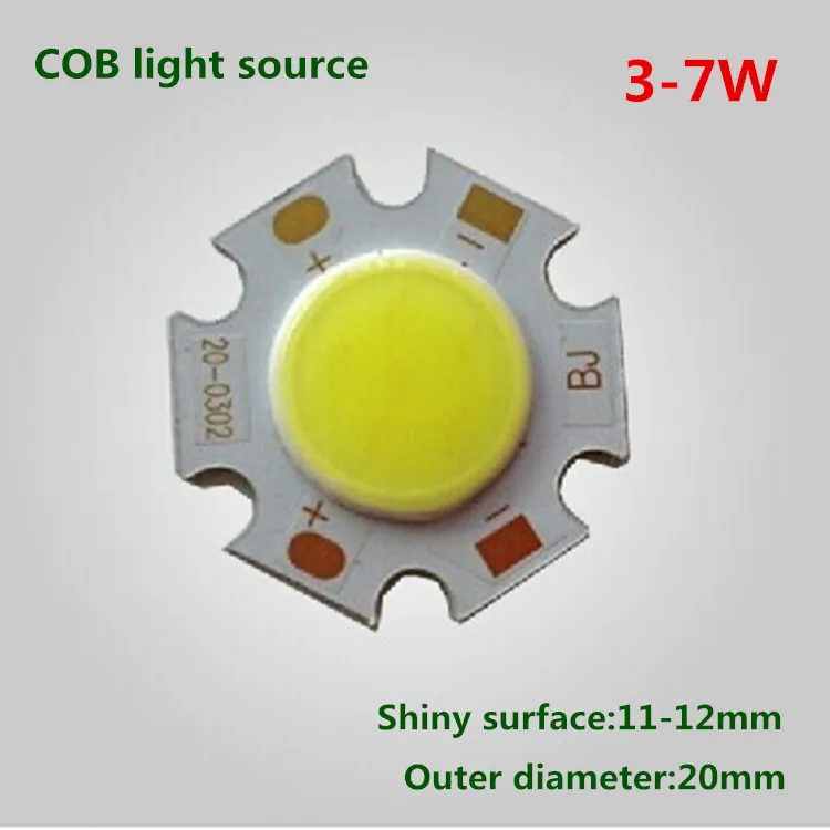 10PCS COB 3W 5W 7W 10W led cob chip 240-1200lm Side 11-20MM Chip On Board Spot Lights bulb spotlight Downlight  LED COB LIGHTING