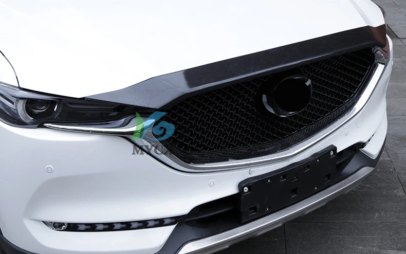 Carbon fiber 1pcs Front Grille Hood Engine Cover Trim for Mazda CX 5 CX-5 CX 5 2017 2018 2019 Car Accessories Styling