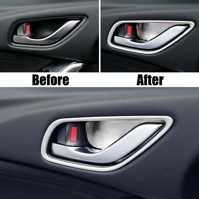 For Mazda Cx-5 Cx5 Ke 2012 2013 2014 2015 2016 Chrome Interior Inner Door Handle Bowl Catch Cover Trim Frame Molding Decoration