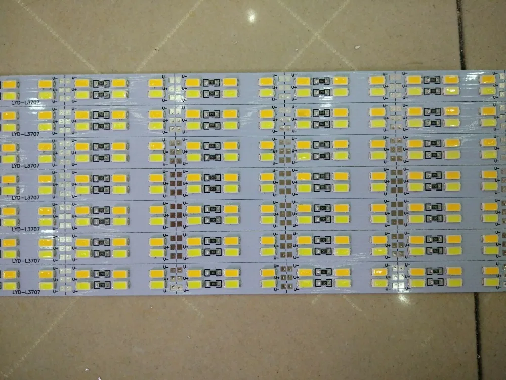 10pcs*0.5m Factory Wholesale Double row 6500K CW+3500K WW double color Mix 4000K DC12V 144 SMD 5630 LED Hard Rigid LED Bar Light