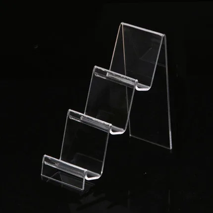 Acrylic Plexiglass Clear Tiered Riser For Wallet Purse Stand Holder Fixture Displays