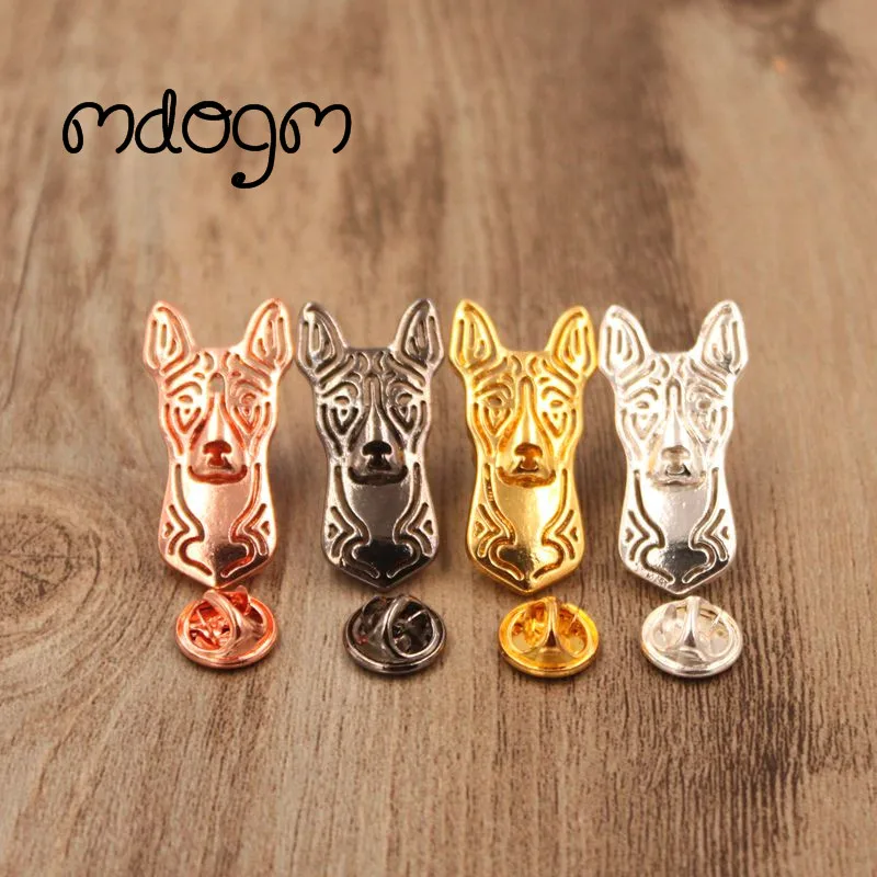 Mdogm-broches y alfileres Basenji para hombre, joyería bonita, insignias divertidas de cuello de padre pequeño de Metal, regalo para hombre, B101