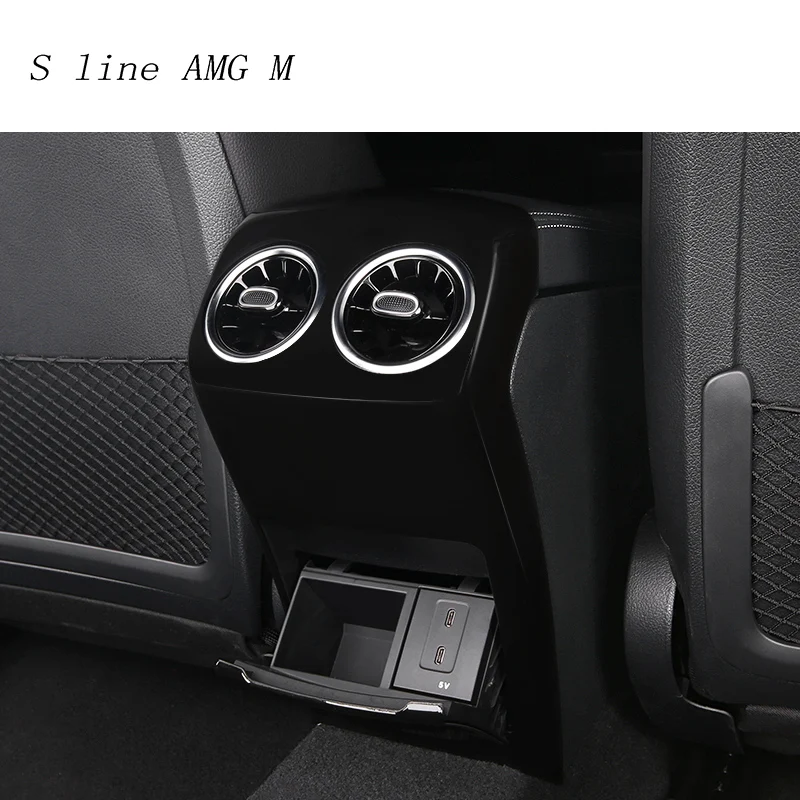 Car styling Back Air Vent Outlet Panel Strip Covers Stickers Trim For Mercedes Benz A Class A180 A200 Auto Interior Accessories