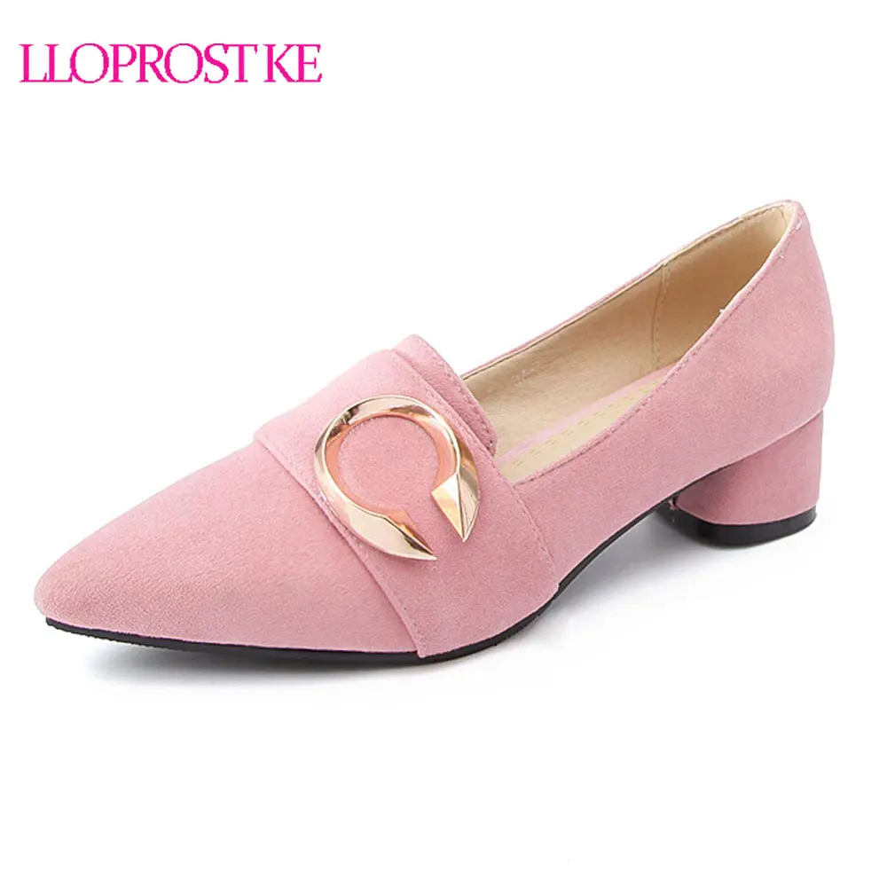 

Lloprost ke 2018 Autumn New Office Lady Pumps Shoes Women Pointed Toe Thick Heels Party Dress Female Work Footwears MY600