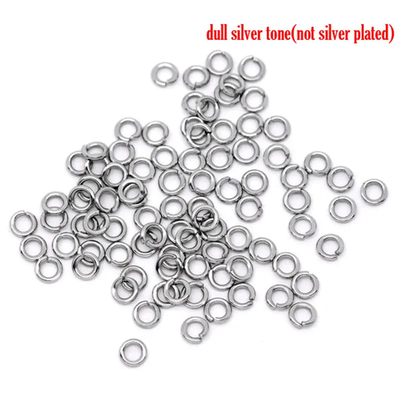 DoreenBeads 500 الفولاذ المقاوم للصدأ الانتقال المفتوحة خواتم 4 مللي متر ضياء. النتائج (B10268) ، ييوو