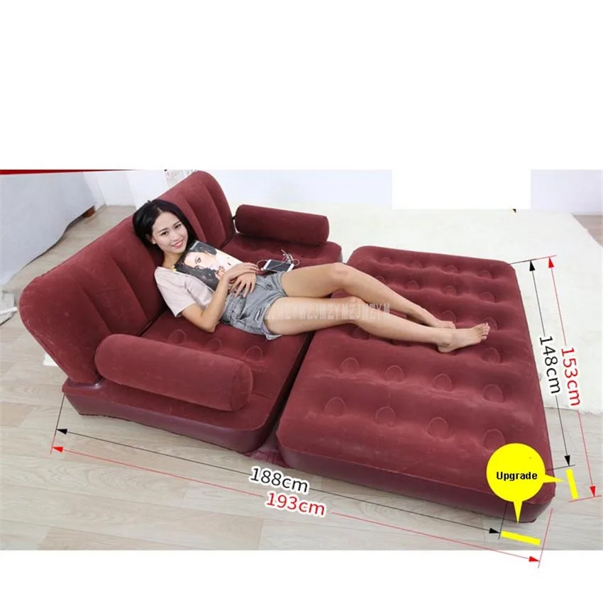 Multifunctional Portable Air Inflatable Sofa Bed Outddor Furniture Home Bedroom Garden Sofa for 2 Person With Air Pump YT-142