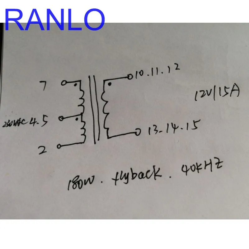 EC4220 AC 230V to DC12V SMPS Flyback Transformer Ferrite Core Transformer 180W