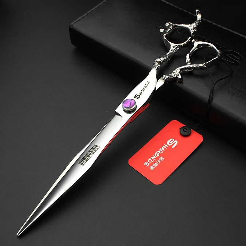 5.5/6/7/8/9 Inch Japan Hair Scissors Purple Gem Dragon Scissors Hair Salon Shears High Quality Barber Scissors Cutting440c Steel