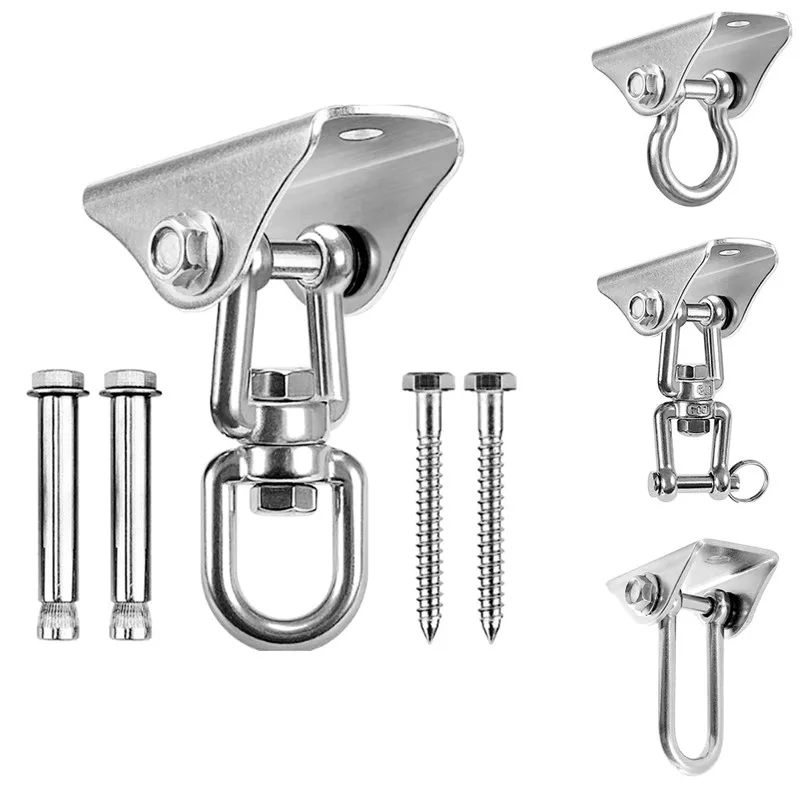 304 Stainless Steel Heavy Duty Swing Fixed Buckles Hook Hanger for Yoga Hammock Chair Sandbag Swing Sets