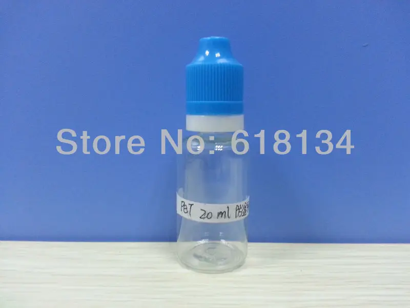 

Wholesale Free shipping--NEW TYPE 20ml PET thin tamper evident cap with childproof lock bottle for 1000pcs E-cigarette