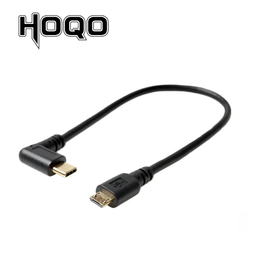 Angled 90 degree USB C Micro B Mini USB 5Pin Male to USB 3.1 Type C Elbow Micro USB 2.0 OTG Data Adapter Cable