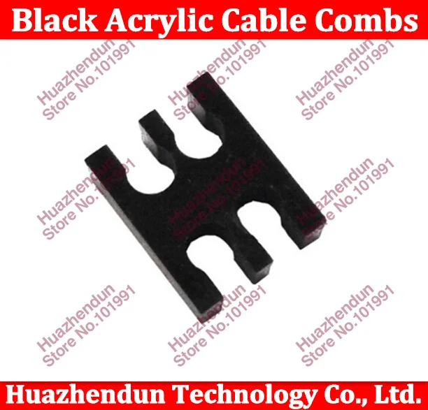 Черные акриловые гребни для кабелей 3 мм, 4 кабеля, бесплатная доставка