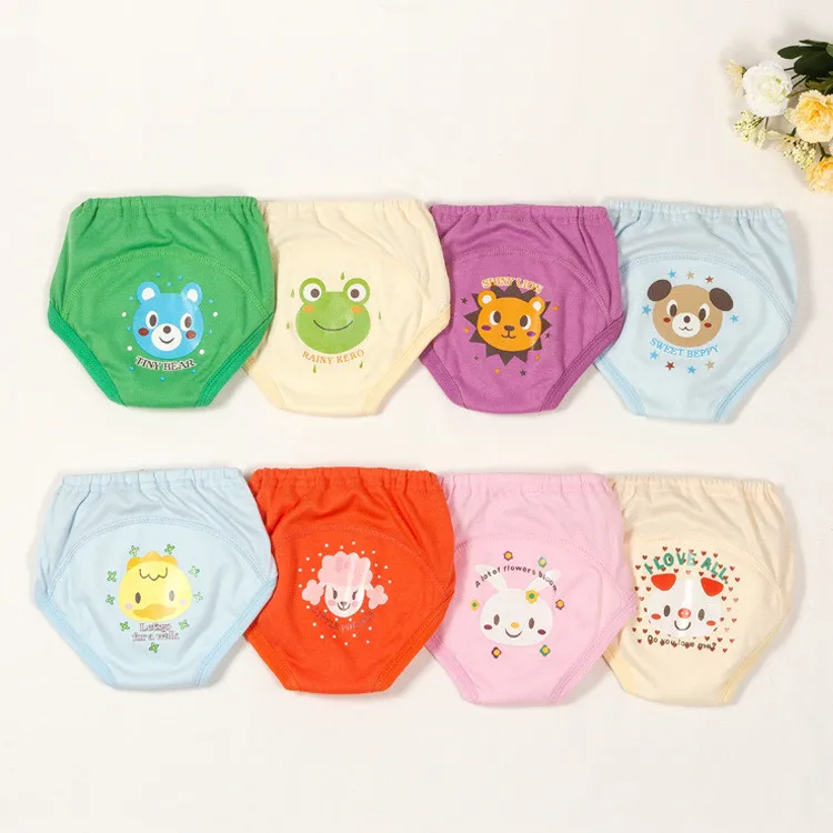 4 Layers Baby Nappies for Boys Girls Underwears Briefs Infant Diapers Waterproof Training Pants Cartoon Baby PP Pants DS19