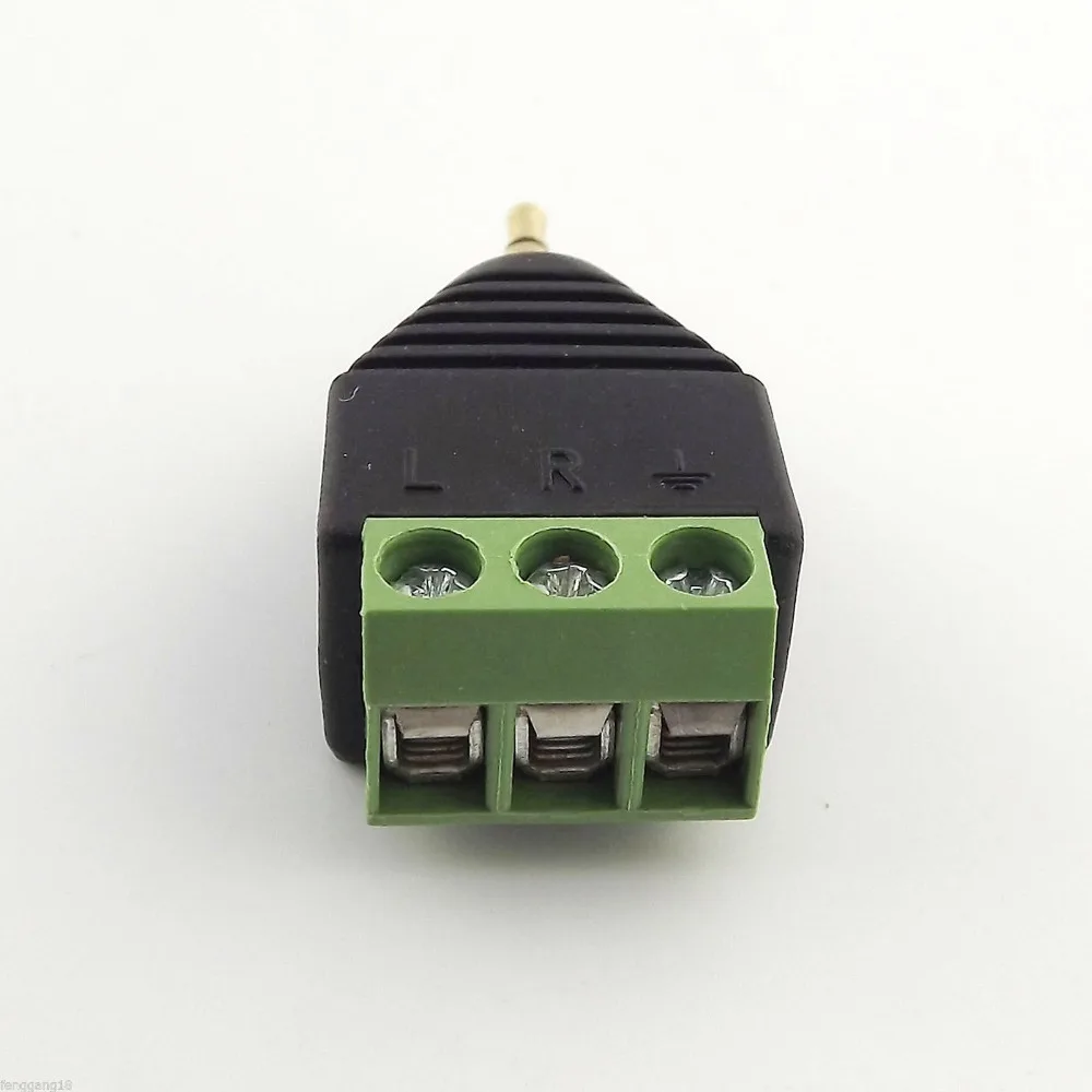 10pcs 2.5mm Stereo Male To AV Screw Video AV Balun Screw Terminal Plug Adapter