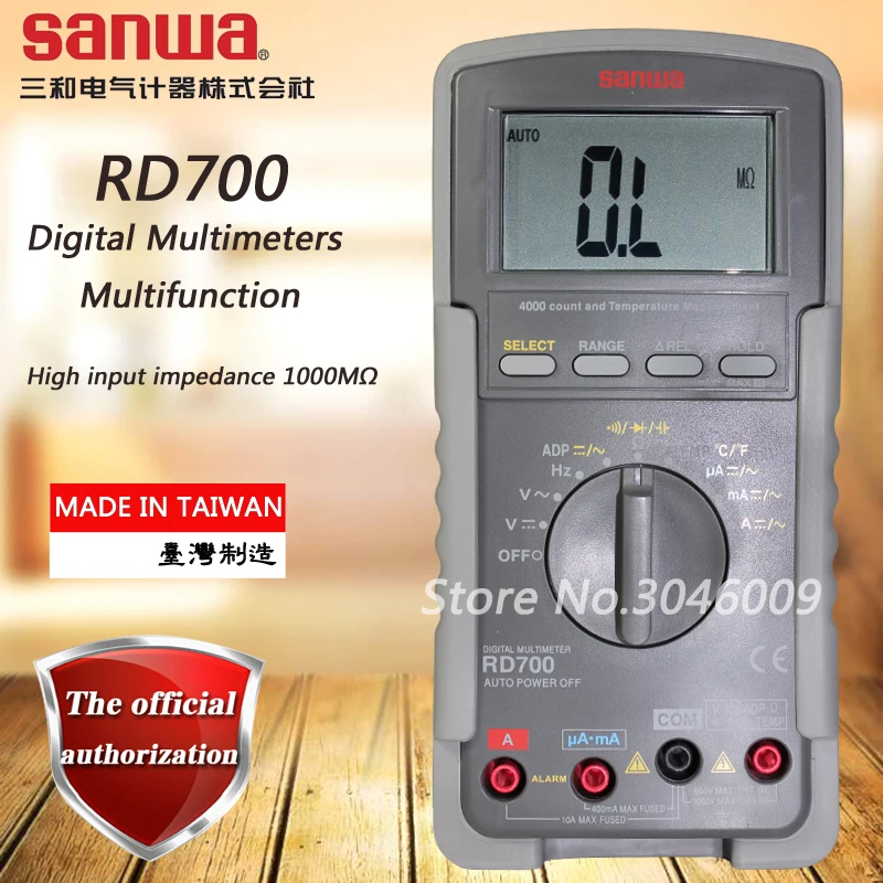 Japan sanwa RD700 Digital Multimeters / Multifunction, High Input Impedance 1000Mohm Digital Multimeters Temperature Test