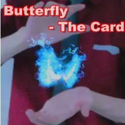 Free Shipping! Butterfly The Card - Card Magic Tricks,Close Up, Accessories,Stage,Fire,Party Magic,Magic For Fun