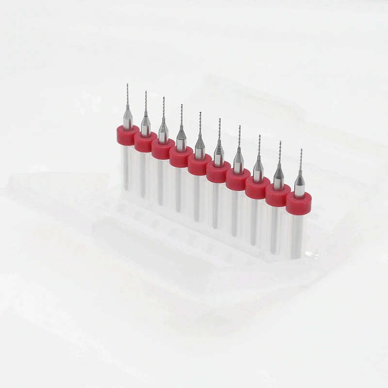 0.6mm/0.65mm  10pcs/lot Carbide Micro Drill Bits CNC PCB Drill Bit Set  CNC Router Wood Drilling Twist  tools