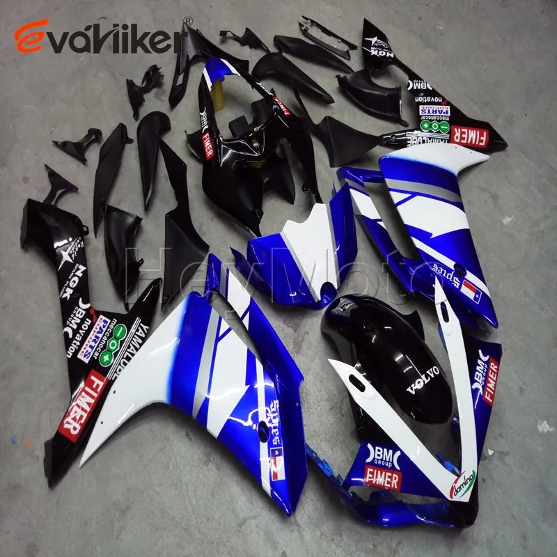 motorcycle fairings for YZFR1 2007 2008 blue black YZF R1 07 08 ABS plastic motor panels kit Injection mold H2