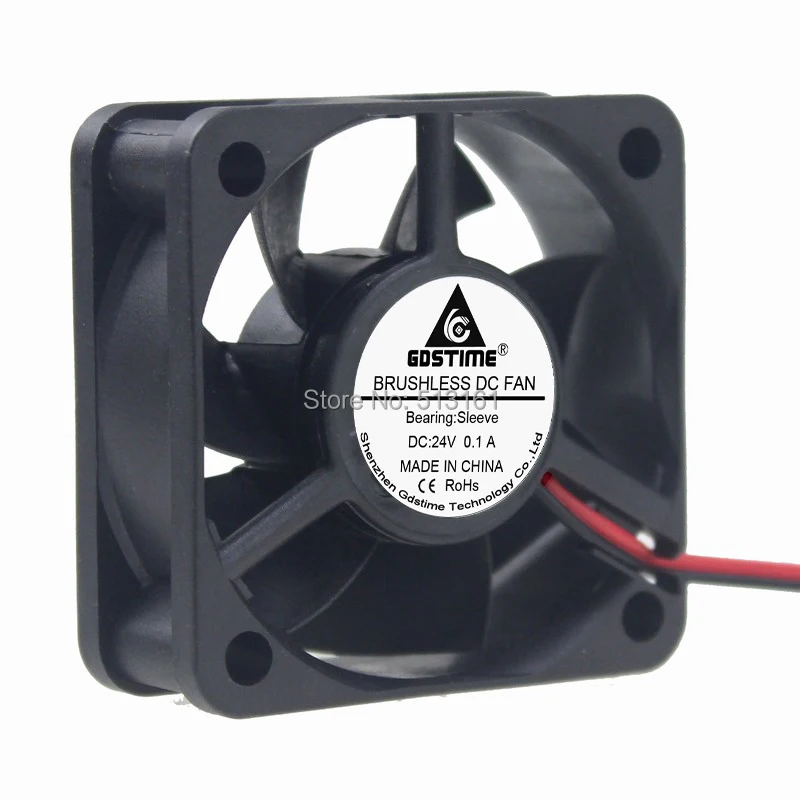 

10Pcs/Lot Gdstime 5cm 50x50x20mm DC 24V 50mm 2Pin Mini Cooler Radiator Motor Cooling Fan