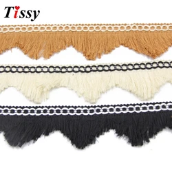 2M/Lot 7Colors Cotton Tassel Ribbon Fringe Lace Trim Ribbon Handmade Crafts  DIY Decoration Textil Fabric for Sewing Accessories