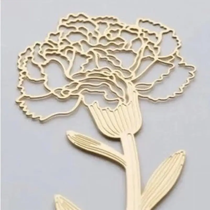 

DHL Free Shipping 300 Pieces Metal Gold Carnations Bookmarks Wedding Favor Gift Birthday Party Favors