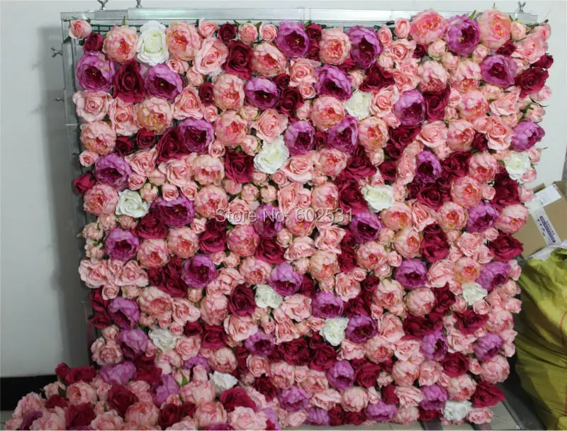 SPR Free Shipping Artificial silk peony rose flower wall wedding background lawn/pillar flower  market decoration