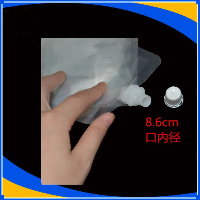 10*18cm 300ml 100Pcs/ Lot Jelly Liquid Clear Plastic Doypack Spout Bag Drinking Empty Stand Up PE Poly Spout Storage Pack Pouch