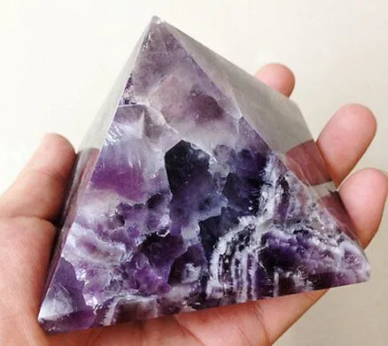 

Natural amethyst QUARTZ CRYSTAL pyramid POINT HEALING