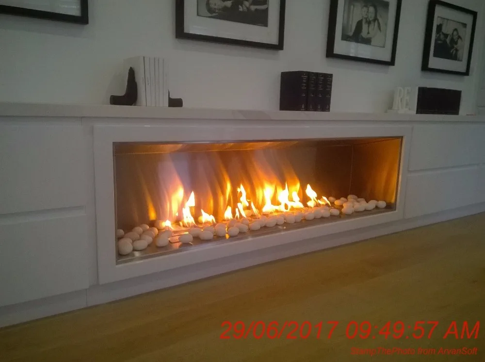 on sale 48 inch black or silver stainless steel ethanol fireplace stove