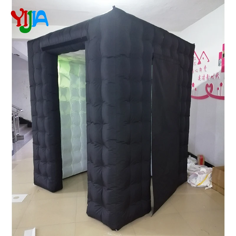 High Quality Nice Price 6*6*7.3ft Inflatable Cabin LED Inflatable Photo Booth Portable Backdrop for Wedding Party