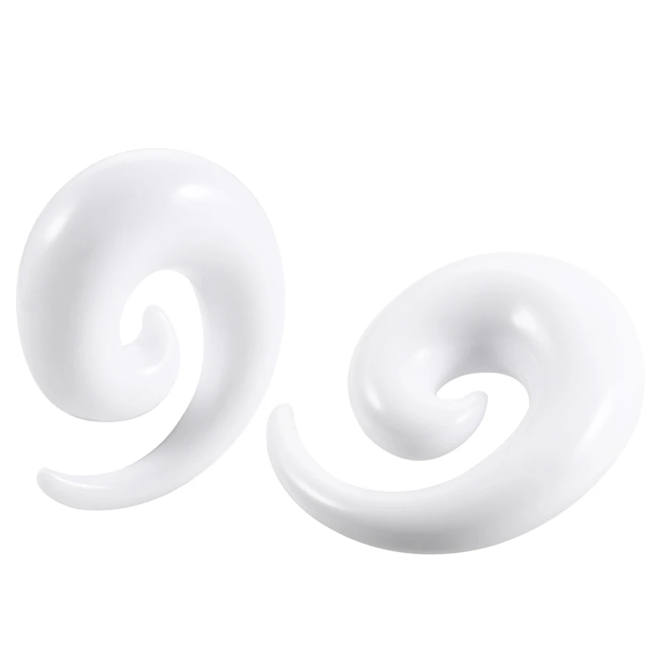 2pcs/lot Acrylic Spiral Ear Gauges Ear Taper Stretching Plugs and Tunnel Expanders Body Piercing Jewelry 1.6mm-20mm