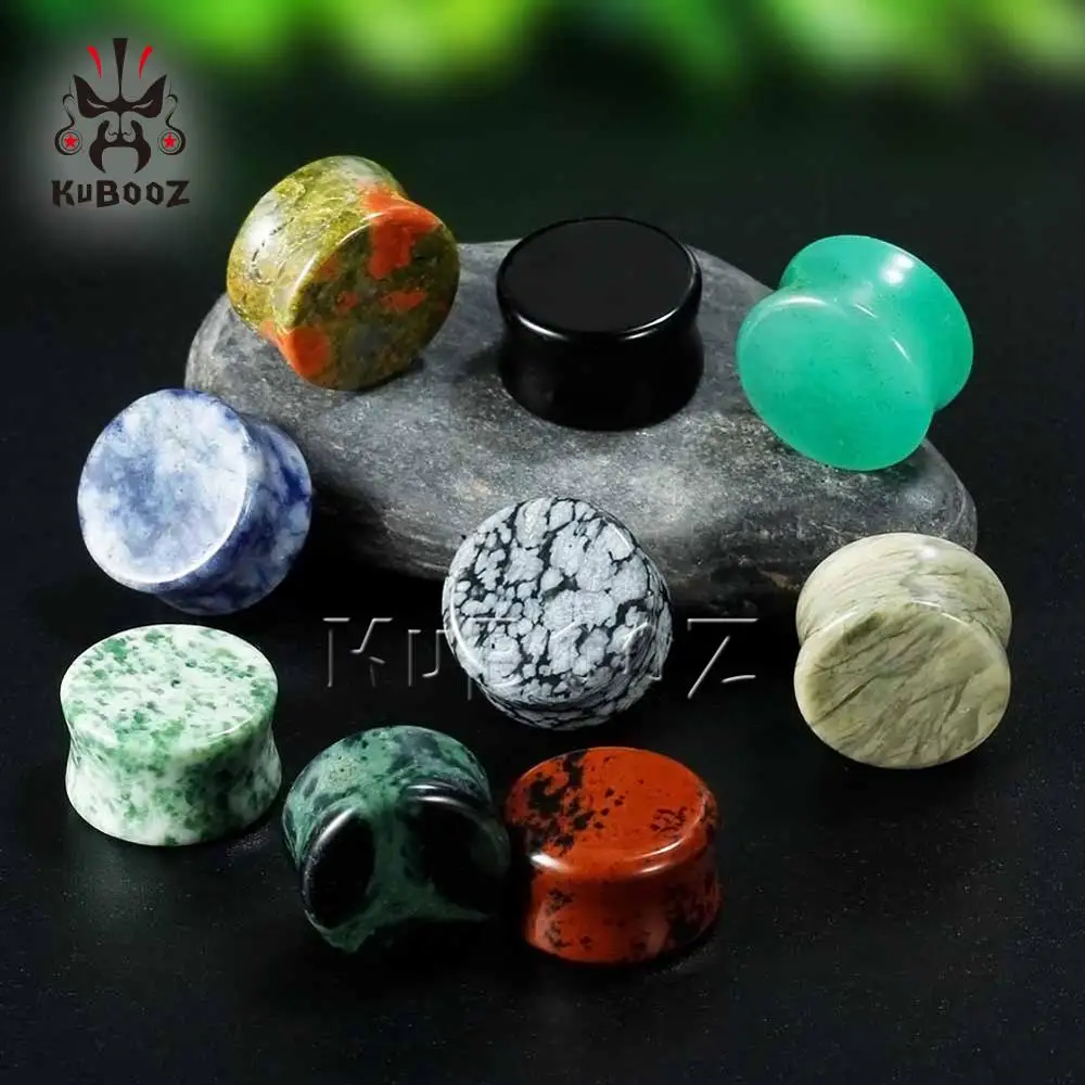 Wholesale Price Stone Ear Tunnels Plugs Piercing Body Jewelry Gauges Expander Studs Earrings Stretchers 32PCS