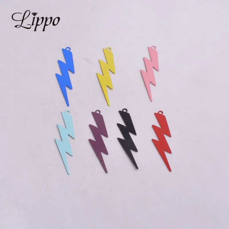 

50pcs AC9509 10mm*36mm Lightning Shape Charms Spacer Bolt Pendants Diy Jewelry Findings