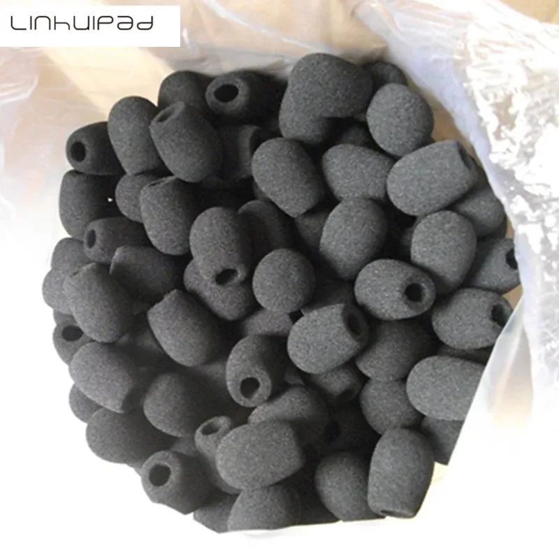 10 Pcs Call Center Mic Foam Windscreens 8mm Diameter Microphone Foam Covers Windshields for Most Headset Microphones
