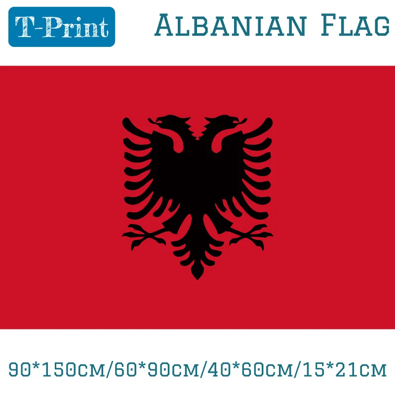 90*150cm/60*90cm/40*60cm/30x45cm Albanian Flag 3ftx5ft Polyester Flag For National Day sports games Gift Banner / bandera