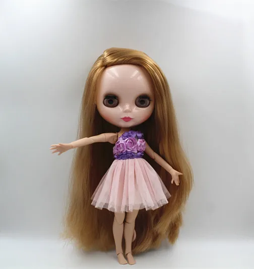 

Blygirl Blyth doll Nude dolls brass straight hair 30cm joint body 19 joint DIY doll can change makeup