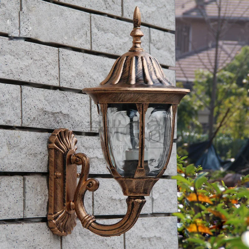 Outdoor Porch Wall Lamp Luxury Bronze European Villa waterproof Landscape Corridor Hallway Door Bedroom Bedside Wall Sconces