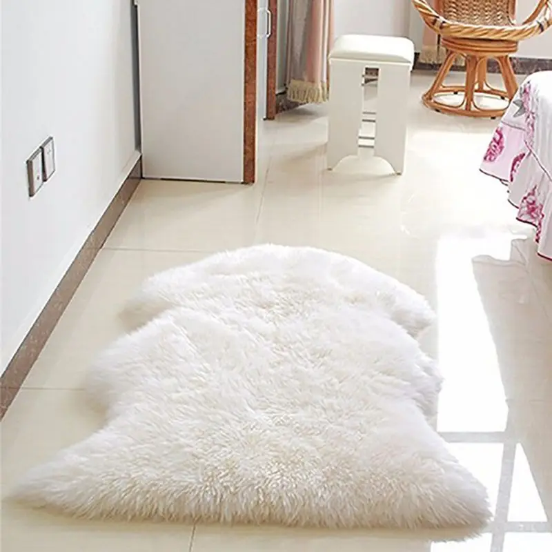 Soft Faux Sheepskin Rug Mat Carpet Pad Anti-Slip Chair Sofa Cover For Bedroom Home Decor Rugs for Bedroom Faux Fur Rug32