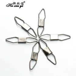 HXY 50PCS Double Diamond Safety Snap Swivel Fishing Hook Line Connector Fishing Swivel Accessories