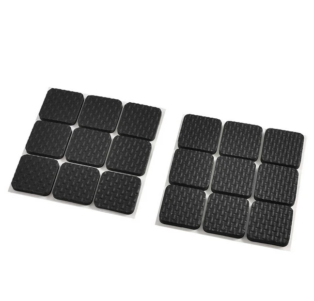 72 Pieces Furnitures Nonskid Square Protective Pad Mat Black 2.7 x 2.7cm