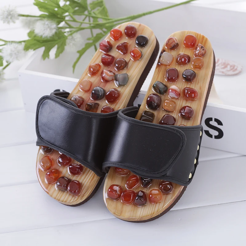 Stone Foot Massage Slippers Reflexology Health Acupuncture Health Shoes Slipper Healthy Massager Pebble Feet Elderly Care