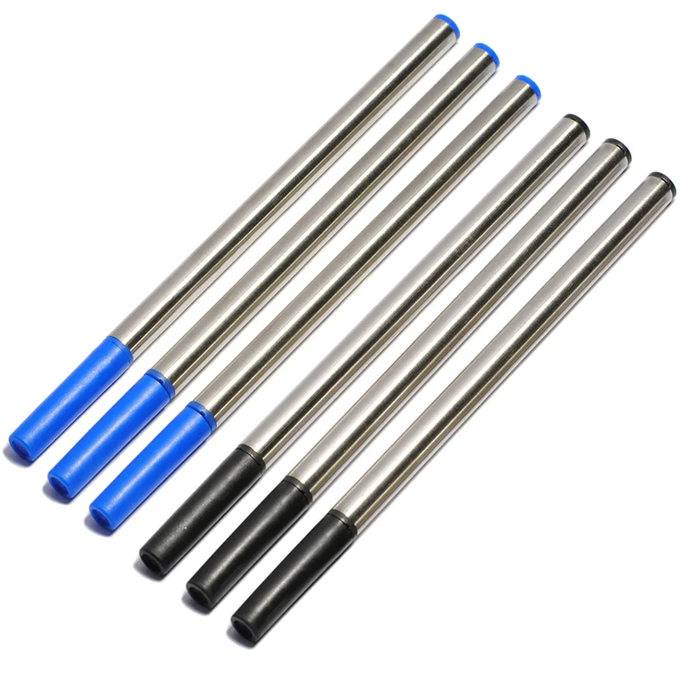 

3Pcs 11cm Length High Quality 0.5mm Writing Point Blue Black Ink Metal Ballpoint Pen Refills Rods